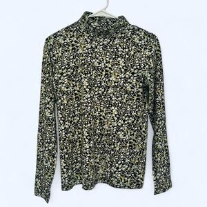 J.Crew floral mock neck long sleeve